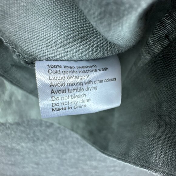 Bed Threads Top Womens 3XL Green Pullover French Flax‎ Linen Lounge Boho - Picture 10 of 16